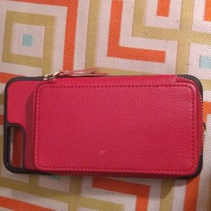 Red leather phone cover